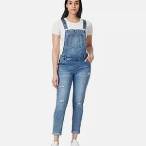 Wallflower NWT Bexley Denim Distressed Ankle Overalls